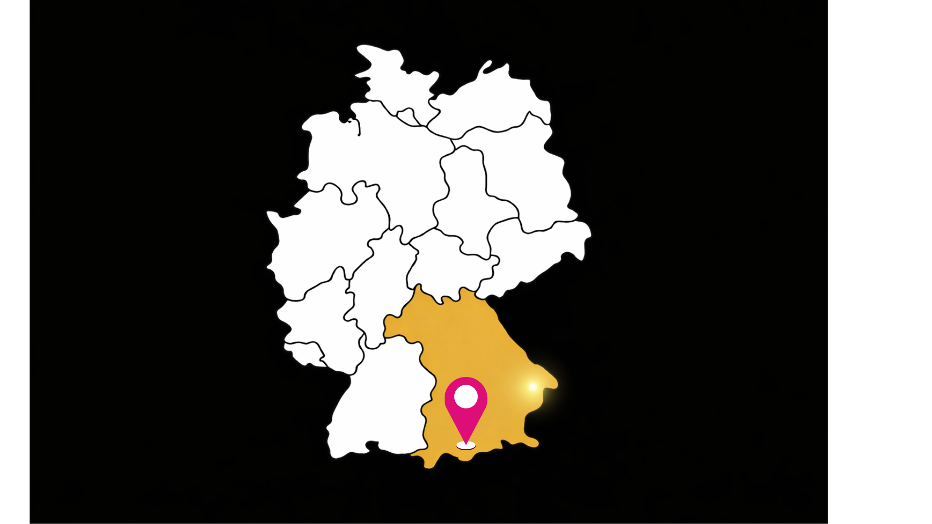 Deutschland Karte – Bayern hervorgehoben